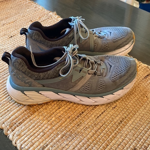 Hoka One One Mens Gaviota 2 Textile Synthetic Trainers Size 10 - Picture 2 of 10